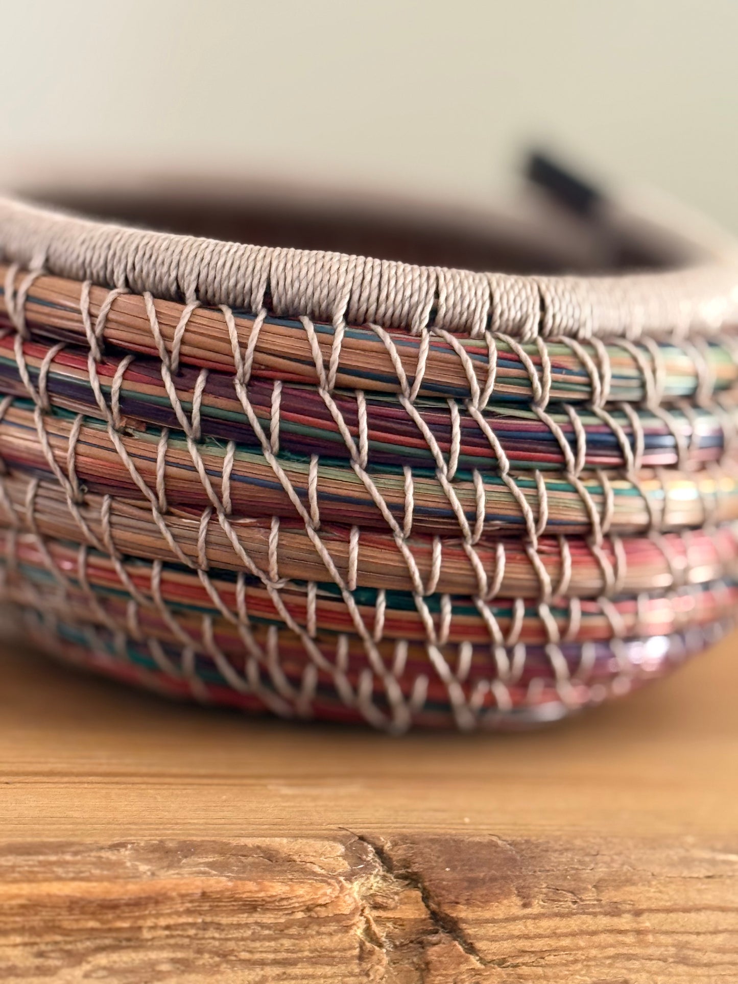 Pine Needle Basket - Lotus Flower